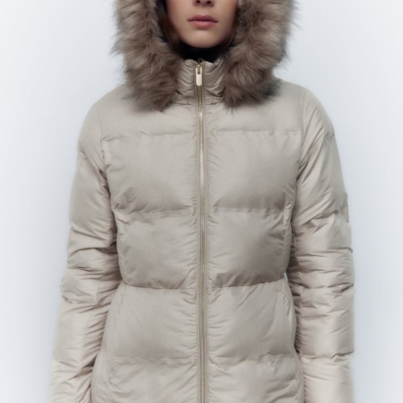 Removable Furry Hooded Zip Closure Women's Jacket - Picture 1 of 9
